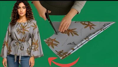  فقط با ۱.۵ متر پارچه و ترفندی ساده مناسب برای مبتدی ها