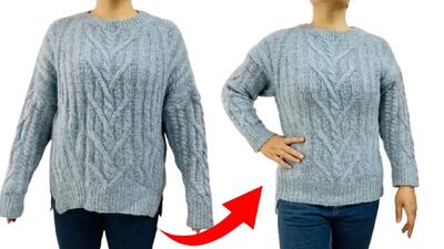  نحوه کوچک کردن سایز ژاکت از XL به S / چگونه بافت شل شده را درست کنیم ؟