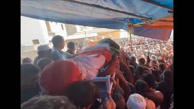  ببینید | تشییع پیکر مرحوم صابر کاظمی از خانه پدری در روستای قانقرمه آق‌قلا گلستان