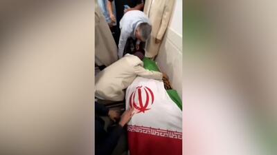  آخرین دیدار؛ ویدیویی تلخ از آخرین آغوش پدر صابر کاظمی