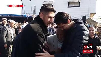  اشک‌های ناتمام فرهاد قائمی در آغوش پدر مرحوم صابر کاظمی