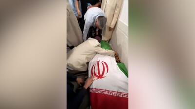  آخرین دیدار؛ ویدیویی تلخ از آخرین آغوش پدر صابر کاظمی
