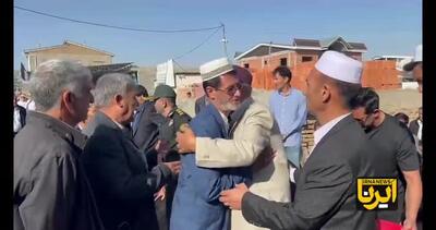 مراسم ترحیم صابرکاظمی ستاره فقید والیبال ایران در روستای قانقرمه آق‌قلا گلستان
