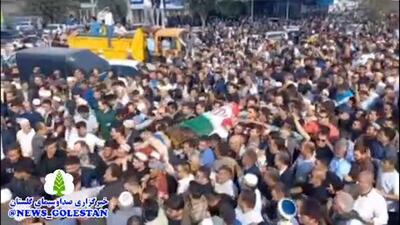  مراسم خاکسپاری پیکر صابر کاظمی در روستای قانقرمه
