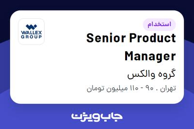  استخدام Senior Product Manager در گروه والکس