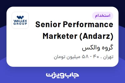  استخدام Senior Performance Marketer (Andarz) در گروه والکس