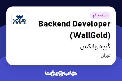  استخدام Backend Developer (WallGold) در گروه والکس