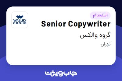  استخدام Senior Copywriter در گروه والکس