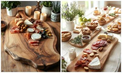  ایده تزیین و چیدمان تخته سرو چوبی برای پذیرایی؛ همانند حرفه‌ای‌ها