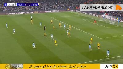  گل بغل پای زیبای فیل فودن به دورتموند (منچسترسیتی 1-0 دورتموند) - پارس فوتبال