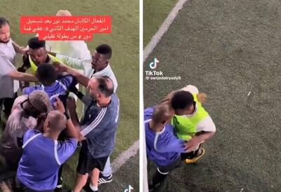  فیلم/ اسطوره فوتبال عربستان با داور دست به یقه شد! - پارس فوتبال