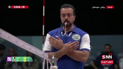  برتری ایران در ست دوم والیبال ایران و قطر