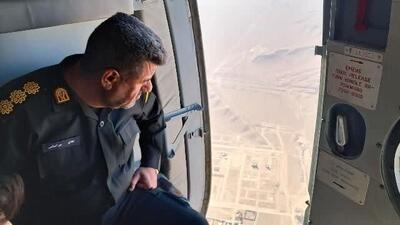  پایش هوایی محور‌های فرعی و نقاط صعب العبور کرمان توسط پلیس