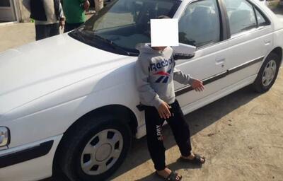  پلیس خودروی راننده ۸ساله را توقیف کرد