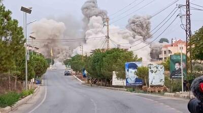  لحظات بمباران سنگین لبنان توسط اسرائیل