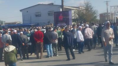  ازدحام جمعیت یک ساعت قبل از تشییع پیکر صابر