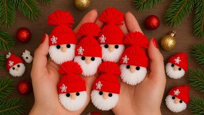  آموزش ساخت جا کلیدی بابانوئل با رول دستمال! ایده عالی برای کسب درآمد