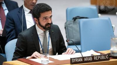  استقبال نماینده دولت موقت سوریه از لغو تحریم الشرع در شورای امنیت سازمان ملل