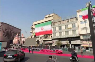  فیلم/ آماده سازی میدان انقلاب برای رونمایی از مجسمه پادشاه رم