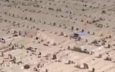 تصاویر هوایی از قبرستان‌های دسته‌جمعی در غزه