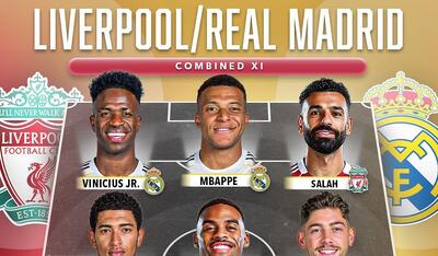  ترکیب منتخب لیورپول و رئال مادرید در سال 2025؛ با حضور امباپه، صلاح و وینیسیوس - پارس فوتبال