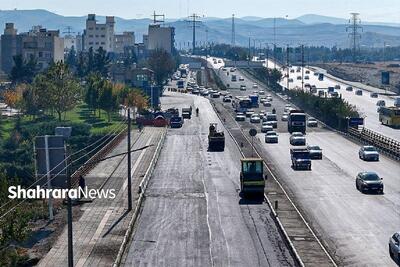  انجام عملیات تراش و روکش آسفالت از بلوار وکیل‌آباد تا میدان چهارسطحی آزادگان + فیلم