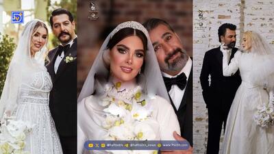  عکس | ژست‌های خاص عروسی کامران تفتی و متین ستوده، محمد نادری و الناز خانوم، آرام جعفری و بابک انصاری
