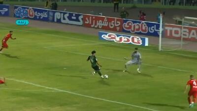  گل دوم خیبر به تراکتور توسط عیسی مرادی در دقیقه ۵۲ (فیلم)