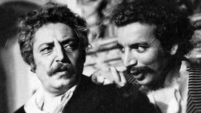  تاریخ وبگردی | بهمن مفید و جلال پیشواییان در نمایی از فیلم تهمت سال 1353