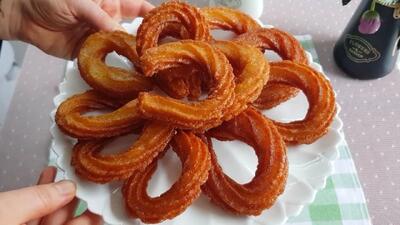  طرز تهیه بامیه حلقه ای ترد بازاری در خانه