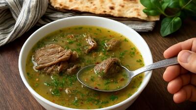  راز سوپ آبگوشت یمنی با گوشت بره غذای خونگی و آسان خوشمزه و متفاوت با طعم غیر منتظره!