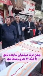  جشن تولد نماینده مجلس با کیک ۱۲ متری جنجالی شد