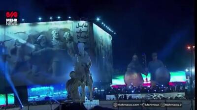  رونمایی از مجسمه  شاپور دوم  در میدان انقلاب تهران +فیلم