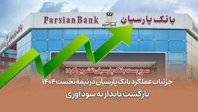  جزئیات عملکرد بانک پارسیان در نیمه نخست ۱۴۰۴ / بازگشت پایدار به سودآوری