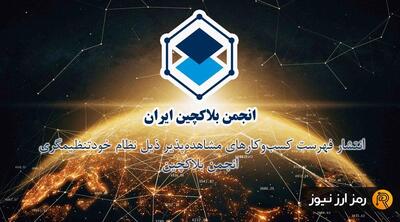  انتشار فهرست کسب‌وکارهای مشاهده‌پذیر ذیل نظام خودتنظیم‌گری انجمن بلاکچین