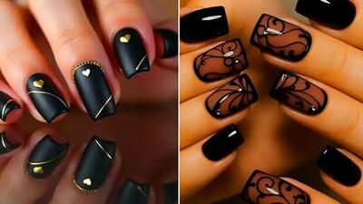  ترکیب برتر استایل و ظرافت؛ دیزاین ناخن مشکی با 15 مدل الهام‌ بخش