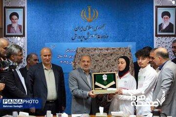  برگزاری آیین بدرقه تیم ملی فوتسال دانش آموزی به برزیل