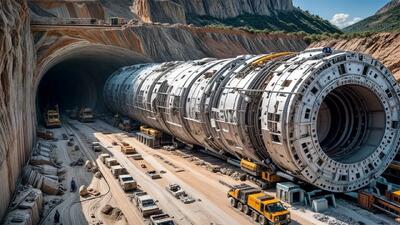  ساخت و ساز کبیر؛ مراحل شگفت انگیز ساخت تونل در کوهستان های چین