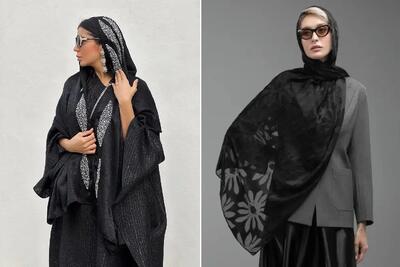  مدل های شال مشکی جدید مجلسی؛ شیک و باوقار مختص سلیقه های خاص