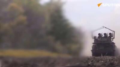  سامانه‌های موشکی بوک-ام2 روسیه، موشک‌های هیمارس شلیک شده توسط اوکراین را بر فراز جبهه جنوبی دونتسک را رهگیری کردند.