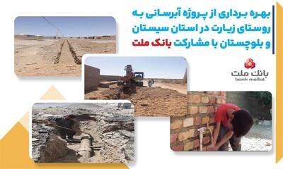  با مشارکت بانک ملت، پروژه آبرسانی در استان سیستان و بلوچستان به بهره برداری رسید