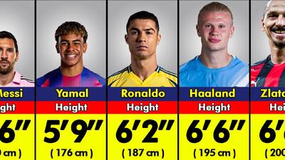  مقایسه قد مهاجمان مشهور دنیای فوتبال؛ با حضور رونالدو، مسی، امباپه و هالند