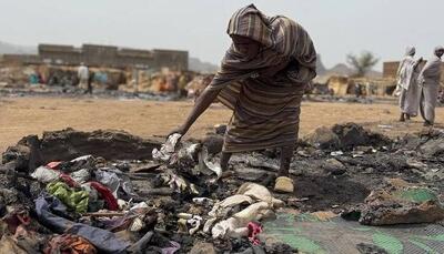  سوزاندن اجساد قربانیان در فاشر سودان