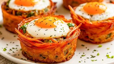  طرز تهیه این غذای خوشمزه با تخم مرغ و سیب زمینی