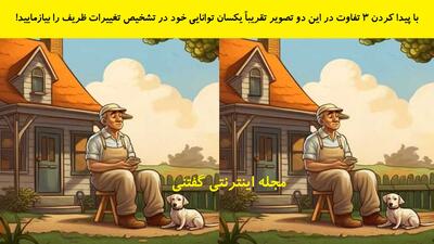  با پیدا کردن 3 تفاوت در این دو تصویر تقریباً یکسان توانایی خود در تشخیص تغییرات ظریف را بیازمایید!