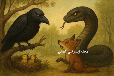  داستان کلاغ دانا و مار بدکردار | جواهر مشکل گشا و انتقام هوشمندانه از مار ستمگر از سری داستان های کلیله و دمنه!