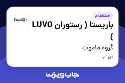  استخدام باریستا ( رستوران LUVO ) در گروه ماموت