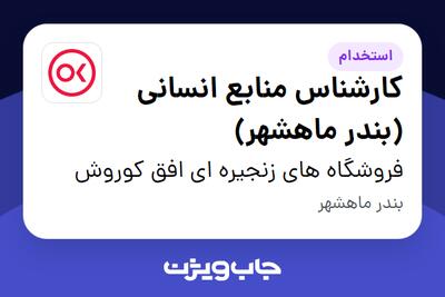  استخدام کارشناس منابع انسانی (بندر ماهشهر) در فروشگاه های زنجیره ای افق کوروش