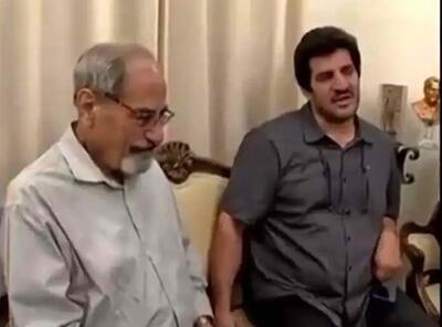  دیدار احساسی رسول خادم با ناخدا هوشنگ صمدی و بیان سخنانی در وطن دوستی/ ویدئو