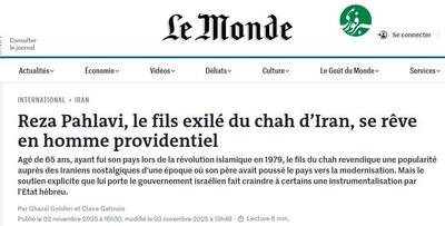  لوموند: هواداران ربع پهلوی عمدتاً اکانت‌های مجازی‌اند